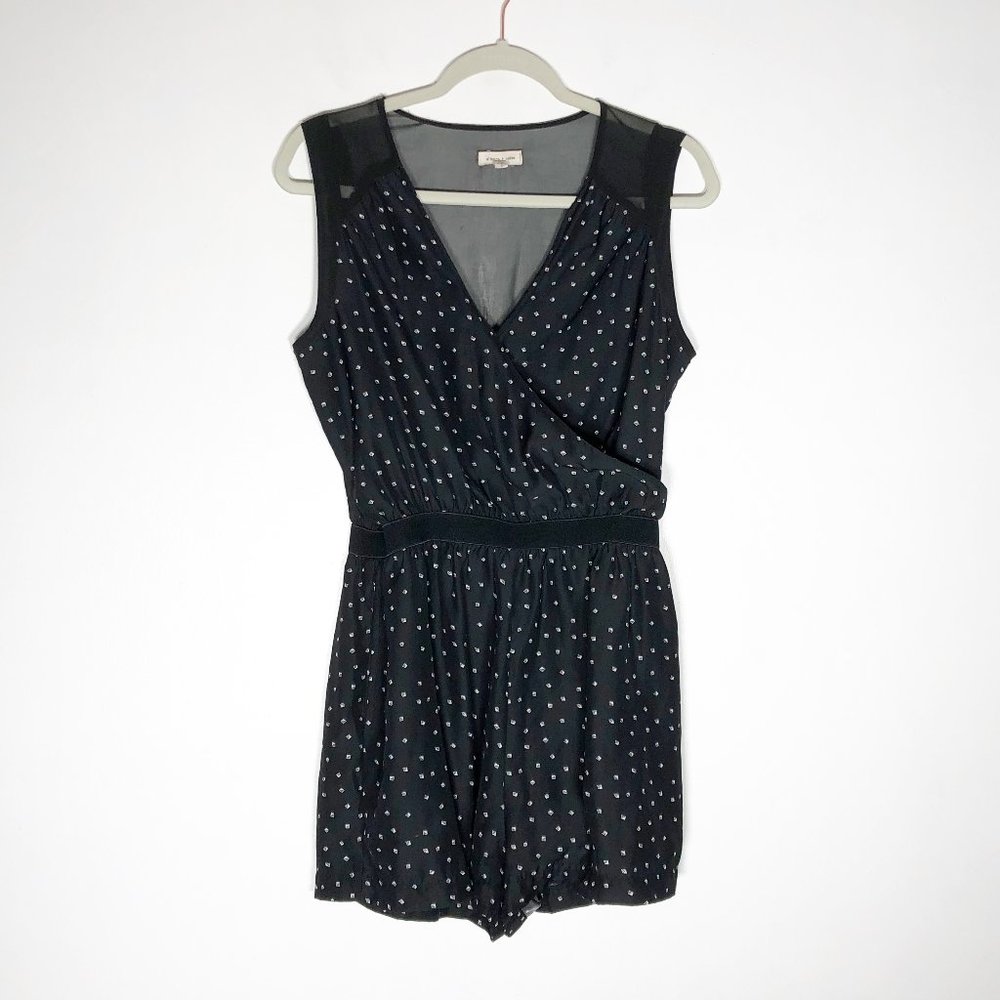 Silence + Noise Romper Womens Large Black White